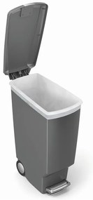Cos pedala ingust 40 l, plastic gri, gri