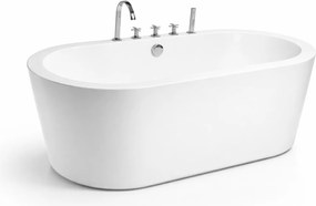 Cada baie freestanding Malaga ovala 170x75, cu baterie integrata