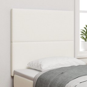 vidaXL Tăblie de pat design simplu, crem, 80 cm, catifea raiată