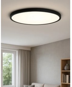 Plafonieră LED, 40 W, 230 V, 3000/4000/6500 K, Ø 50 cm, neagră