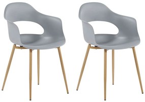 Set 2 buc. scaune de sufragerie URCA (gri deschis). 1022901