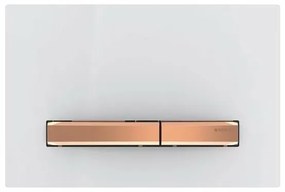 Clapeta de actionare Geberit Sigma50 alb butoane rose gold