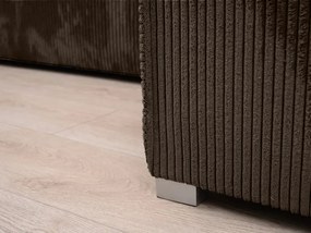 Canapea colt extensibila SMART COSARO maro inchis, cu colt bilateral + 2 perne CADOU