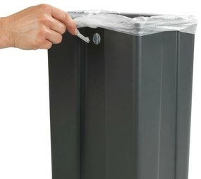 Wenko Coș de gunoi suspendat 12 l, gri