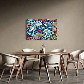 Tablou – Animale acvatice desenate (90x60 cm)