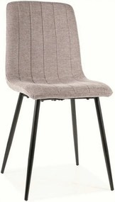 Scaun ALAN, gri/negru, stofa/metal, 45x39x91 cm