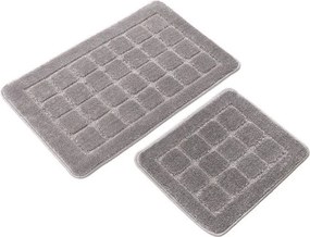 Covorașe de baie gri 2 buc. 50x80 cm Kareli – Foutastic