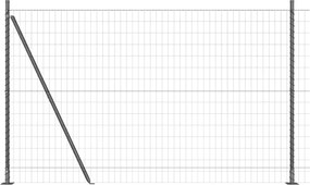 vidaXL Gard cu Stâlp Gri 1,5 x 10 m Oțel și PVC