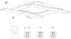 Plafonieră LED dimabilă BELFAST LED/18W/230V + LED/14W/230V Trio