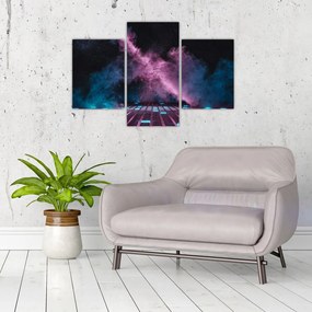 Tablou - Fum roz-albastru (90x60 cm)