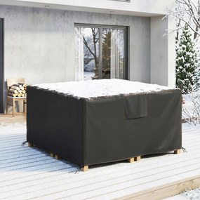 Outsunny Husă de protecție pentru mobilier de grădină rezistentă la iarnă, impermeabilă, anti-UV, material Oxford 420D 125x125x74cm Negru | Aosom Romania