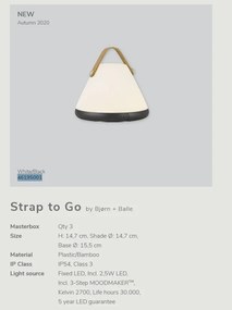 Lampa portabila design nordic pentru interior si exterior Strap to Go 46195001 DFTP