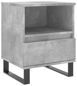 830644 vidaXL Noptieră, gri beton, 40x35x50 cm, lemn compozit