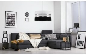 Lustră pe cablu CORAL 1xE27/60W/230V alb-negru