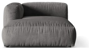 Modul pentru canapea modulară gri cu tapițerie din catifea (cu colț pe partea stângă) Martina – Micadoni