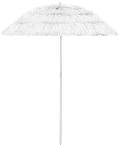 Umbrela de plaja Hawaii, alb, 180 cm Alb, 180 cm