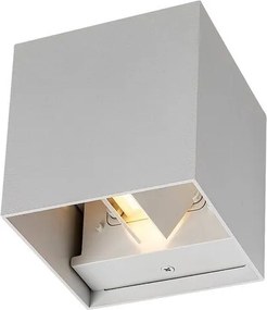 Aplica de perete iluminat exterior ambiental IP54 Solin alba