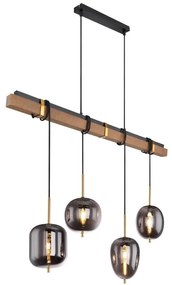 Lustra suspendata design modern Blacky negru mat