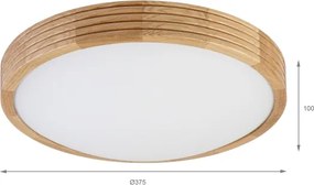 Brilagi - Plafonieră LED CARVALHO MODERN SLIM 2xE27/60W/230V Ø 37,5 cm stejar