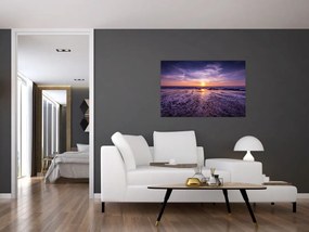 Tabloul cu plaja - apus de soare (90x60 cm)
