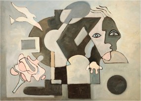 Tablou pe sticlă - Cubismul (70x50 cm)