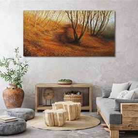 Tablou canvas frunze de pădure de toamnă