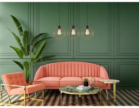 Lustră pe cablu MATT 3xE27/60W/230V neagră/cupru