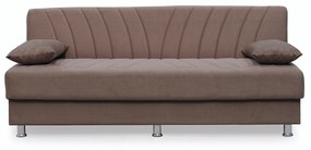 Canapea VALERIA extensibila, 3 locuri, cu arcuri si lada depozitare, cappuccino, 190x82x83 cm