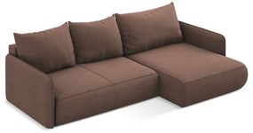 Colțar roz extensibil/cu spațiu de depozitare (cu colț pe partea dreaptă) Nanea – Makamii