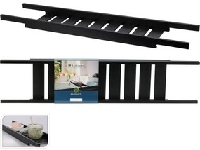 Raft pentru cadă Bamboo negru, 68 x 15 x 3,5 cm