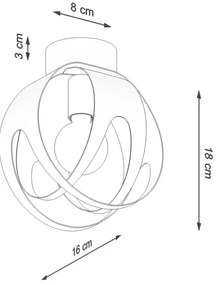 Lustră aplicată TULOS 1xE27/60W/230V neagră Sollux SL.1086