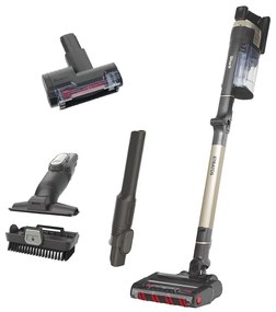 Aspirator vertical Shark Stratos True Pet Flexology IZ400EUT, 309W, 0.7L, 60 min autonomie, Clean Sense IQ, Pet Pro, LED, Powerfins, Gri inchis/Crem