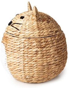 Coș de jucării pentru copii în culoare naturală din zambilă de apă ø 40x43 cm Cat – Compactor