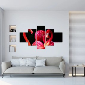 Tablou cu flamengo roșii (125x70 cm), în 40 de alte dimensiuni noi