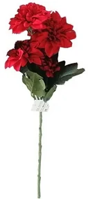 Floare artificială Dahlia roșu, 54 cm