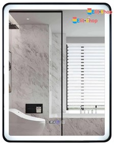Oglinda Baie cu Led, 60x90 cm, Functie dezaburire, Ceas si Termometru, Elit's esn36