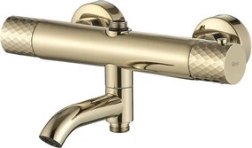 Coloana de dus cu termostat Lungo Diamond auriu