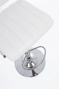 Scaun bar alb din piele ecologica si metal, Barclay Bizzotto