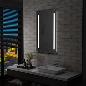 Oglinda cu LED de perete pentru baie cu raft, 60 x 100 cm 1, 60 x 100 cm