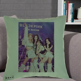 Perna Personalizata K-pop BLACKPINK The Show Concert cu 4 Membre pe Scena, 40x40 cm, Verde, Husa Detasabila, Perna Inclusa, BEKZ®