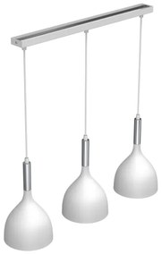 Lustră pe cablu NOAK 3xE27/60W/230V albă/aurie