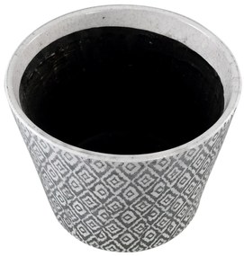 Ghiveci rotund din ceramica BEIRE, alb-negru Marime: L