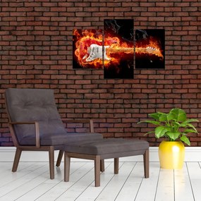 Tablou - Gtara în flăcări (90x60 cm)
