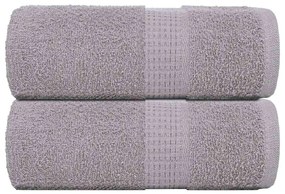 vidaXL Prosoape de baie 2 buc. FROGN gri 30x30 cm 100% bumbac