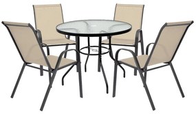 Set mobilier de grădină Tanger 4+1 bej