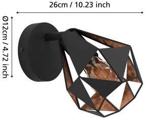 Spot de perete Eglo 43715 CARLTON 1xE27/40W/230V