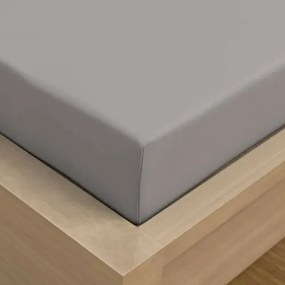 Kvalitex Cearșaf din satin cu elastic, grideschis, 180 x 200 cm, 180 x 200 cm