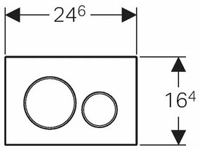 Clapeta de actionare Geberit Sigma20 inox mat EasyToClean