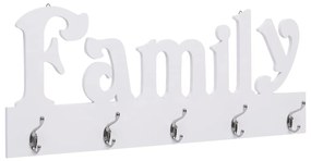 Cuier de perete FAMILY, 74 x 29,5 cm 1, alb (family)