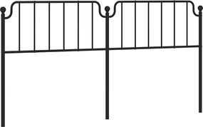 vidaXL Tăblie de pat de schimb metalică, negru, 193 cm